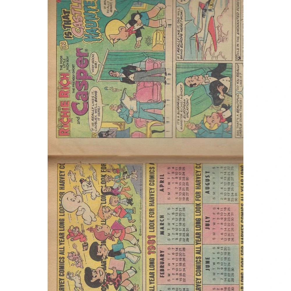 Vintage Richie Rich‎ and Casper The Friendly Ghost Comic Book May 1981 Issue 39